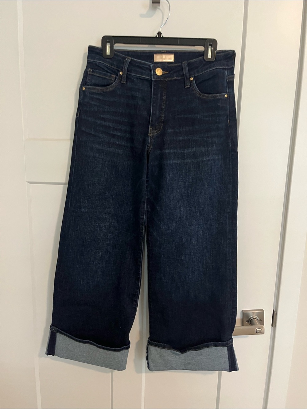 Kut from the Kloth cuffed wide leg jeans